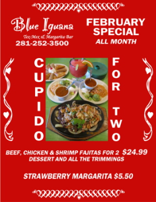 Menus Of Texas - Blue Iguana Tex Mex - Special