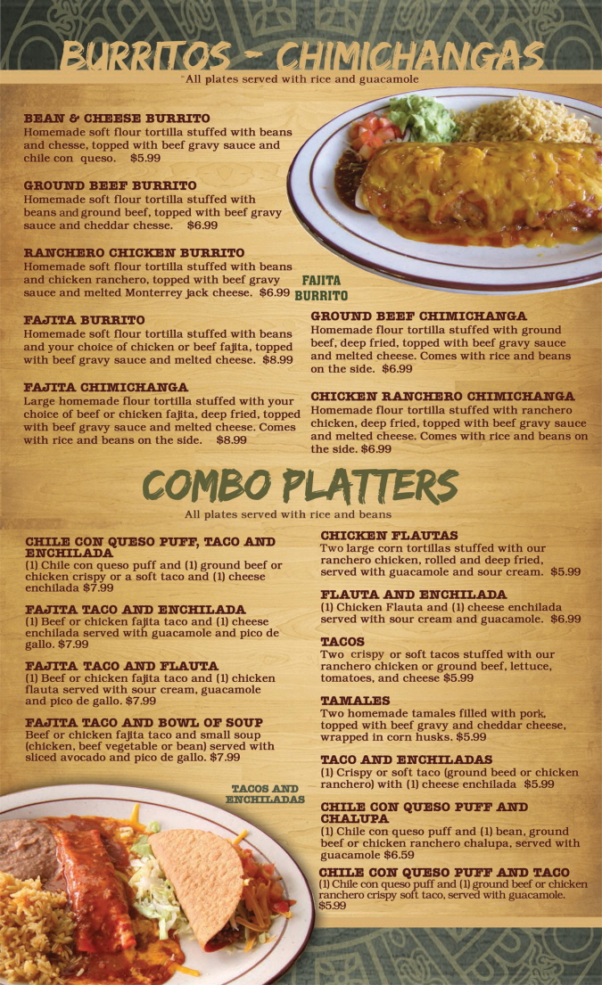 Menus Of Texas - Coupons - Mama Juanitas Mexican Restaurant - Conroe - Lunch Menu