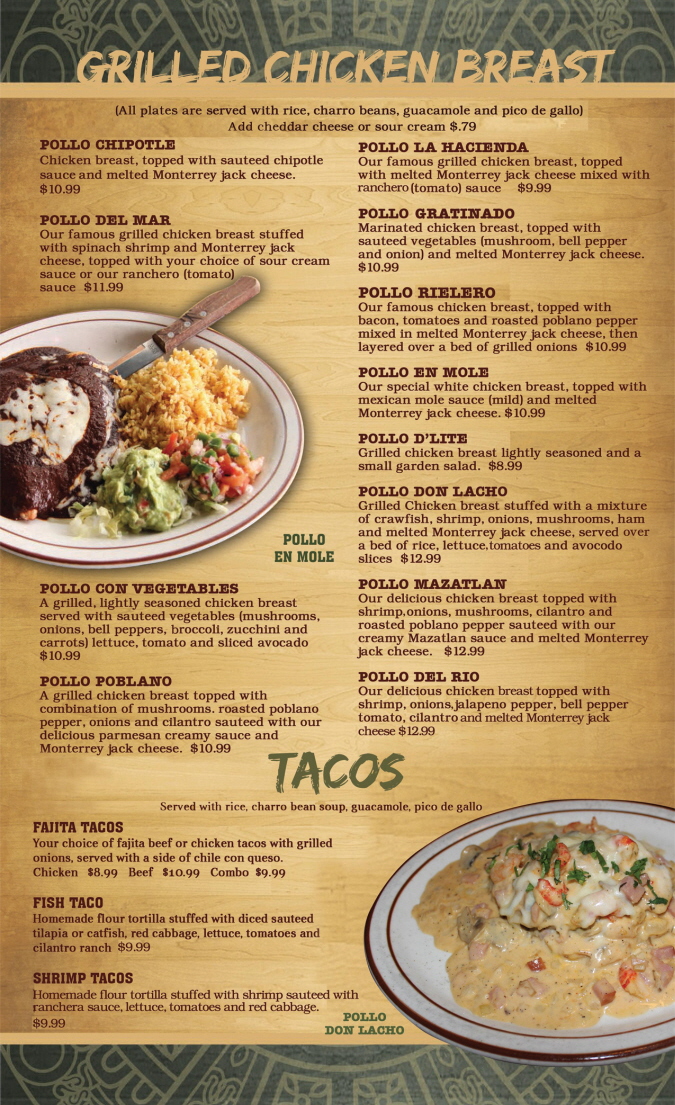 Menus Of Texas - Coupons - Mama Juanitas Mexican Restauran - Conroe - Lunch Menut