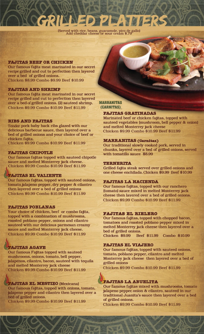 Menus Of Texas - Coupons - Mama Juanitas Mexican Restaurant - Conroe - Lunch Menu