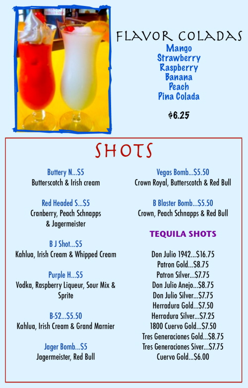 Menus Of Texas - Rancho Grande Bar & Grill - Bar Menu
